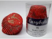 Easybake Reindeer Buffin Cases (45 x 45mm) x 75	